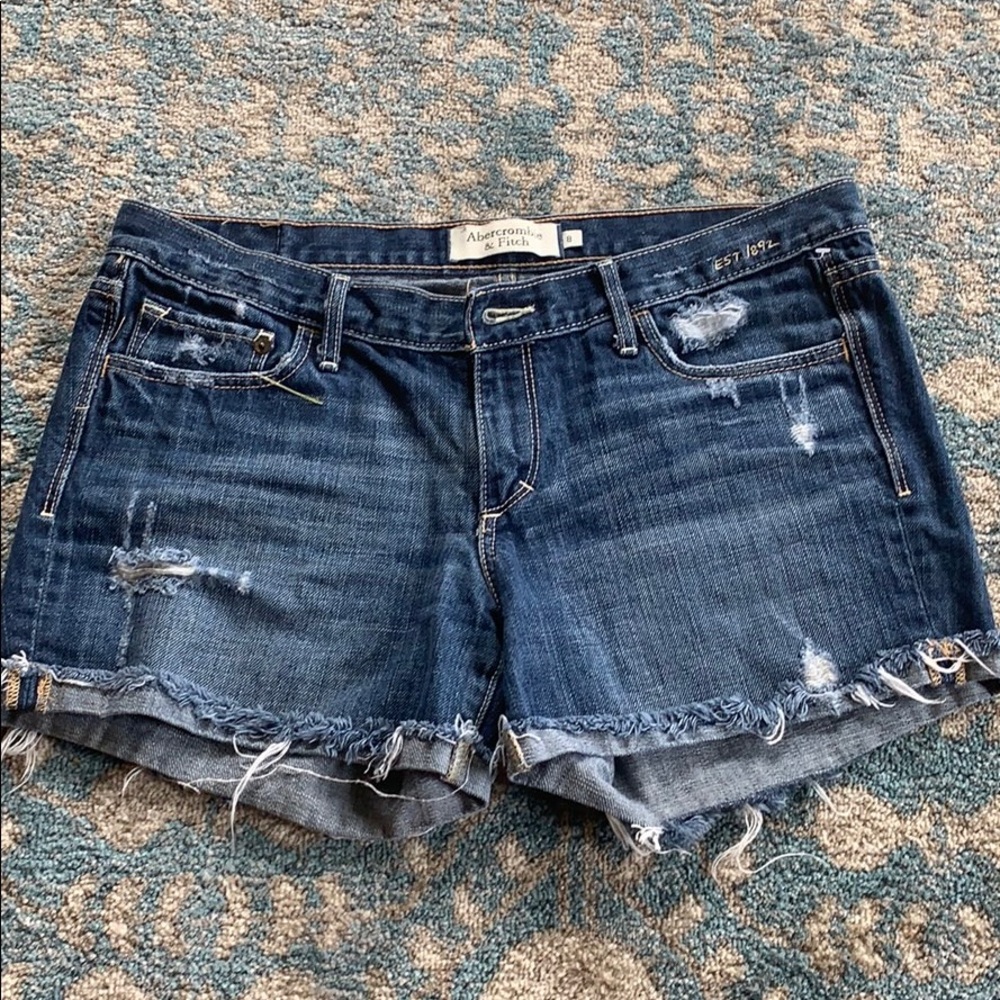 Abercrombie Distressed Jean Shorts